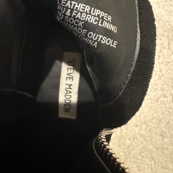 Steve Madden wedge sneakers black suede 8M - Picture 3 of 4